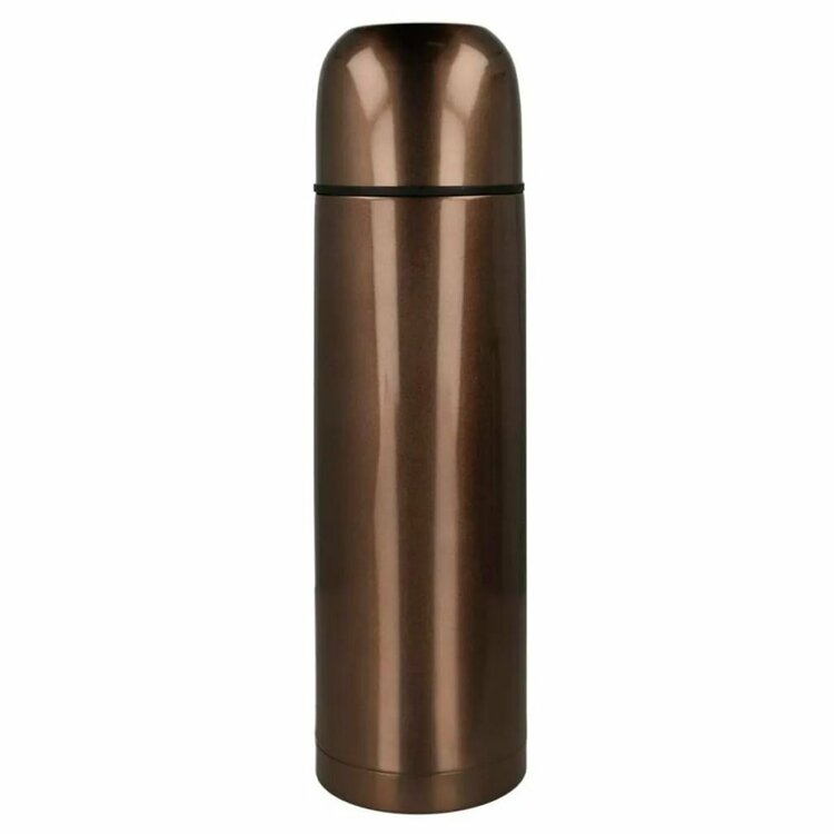 Metaltex Thermosfles 1L Metalic Brown