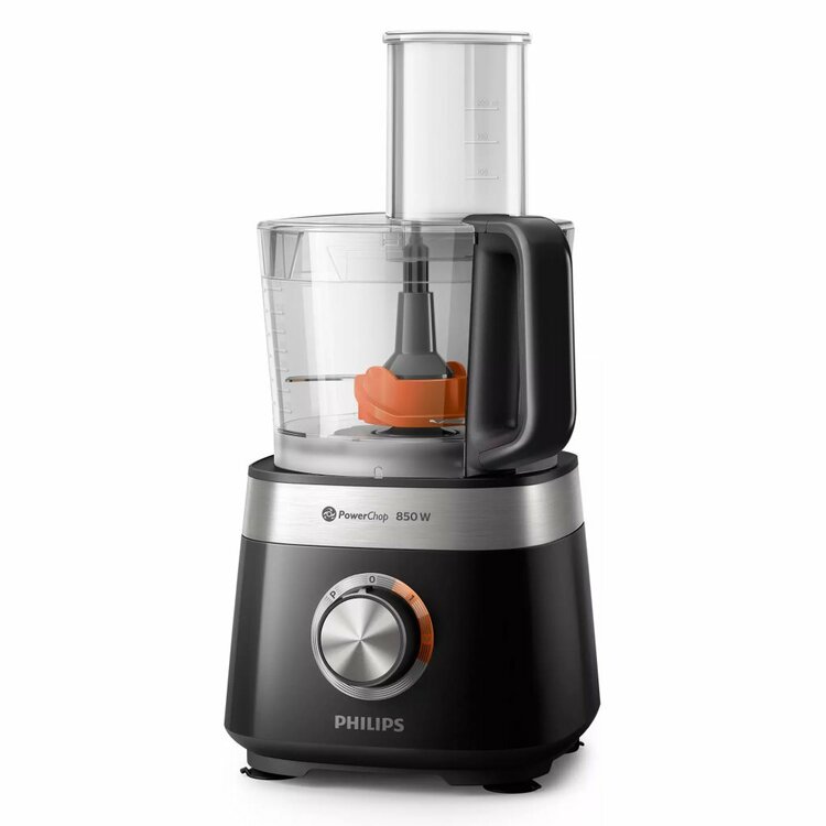 Philips HR7530/10 Viva Collection Compacte Keukenmachine Zwart/RVS