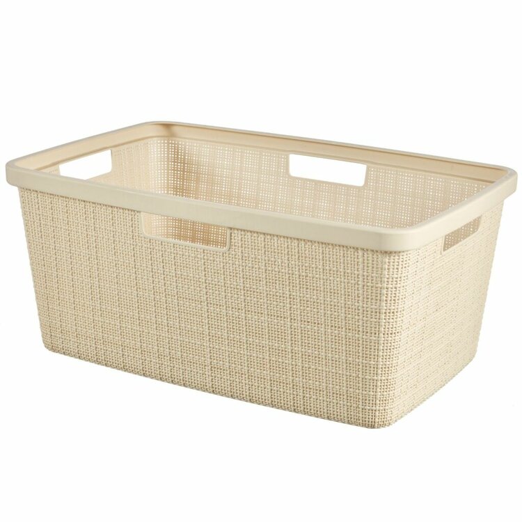 Curver Wasmand Jute-Look 46L Crème