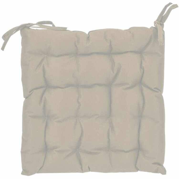 Stoelkussen 40x40x6 cm Beige