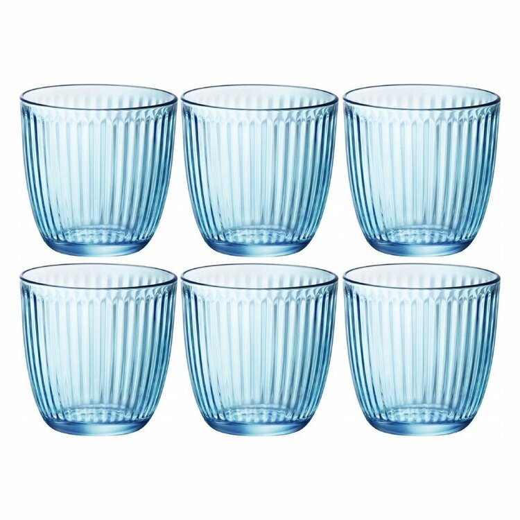 Bormioli Rocco Waterglazen 290 ml 6 Stuks Blauw/Transparant/Glas