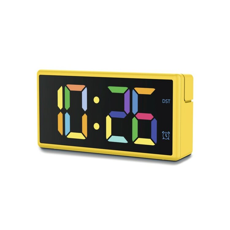 Hama Digitale Wekker Ibiza met Multicolor-Display USB-Oplaadfunctie Geel