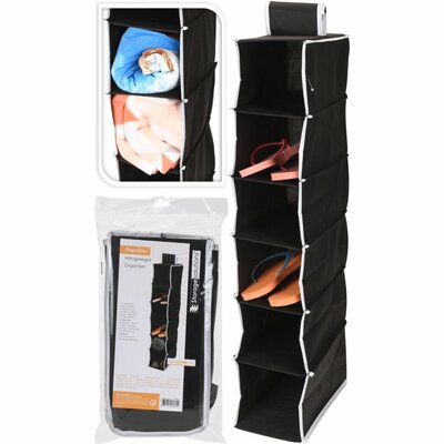 Kast Organizer 15x30x84 cm Zwart