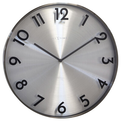 NeXtime NE-3289GS Metalen Wandklok - 40cm -Stille Klok - Metaal - 