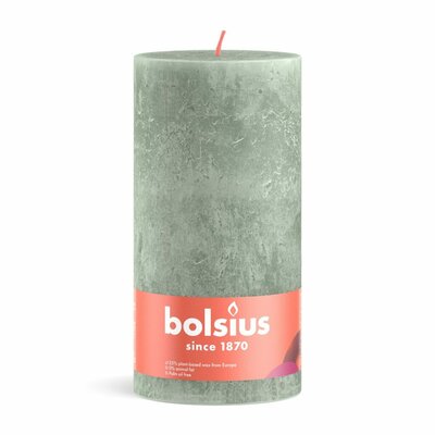 Bolsius Rustieke Stompkaars 19x6,8 cm Jade Green