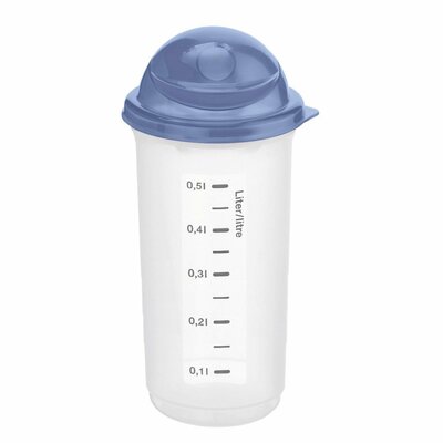 Rotho Rondo Shaker 0.5L Horizon Blauw/Transparant