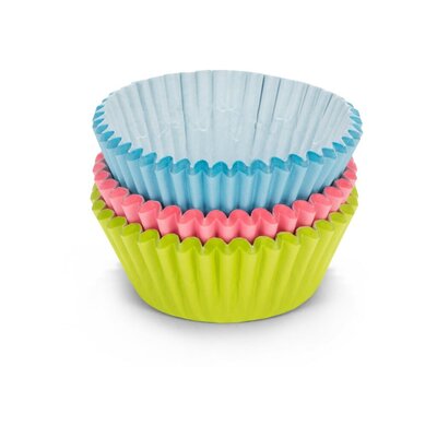 Patisse Papieren Cupcakevormpjes 5 cm 90 Stuks Blauw/Groen/Roze