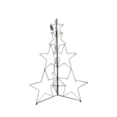 Decoratie Kerstboom Opvouwbaar Sterrenvormen 110 cm Zwart